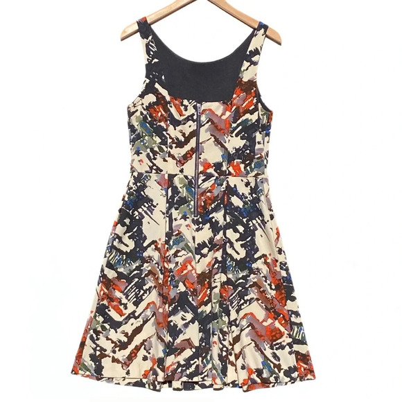 ANTHROPOLOGIE MAEVE Women’s Fit and Flare Multi Color Floral Knit Dress large - Picture 4 of 6